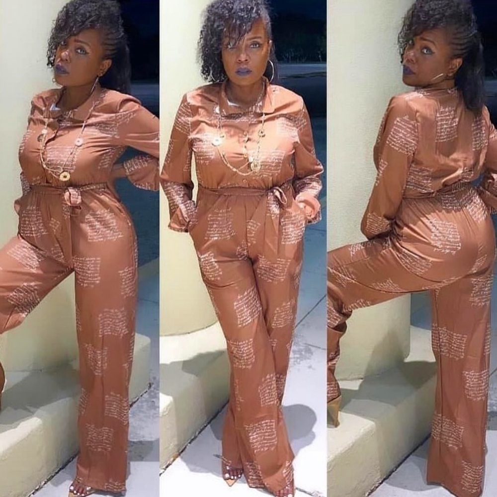 Elegant Brown Jumpsuit